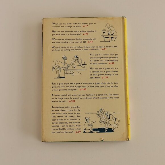 Puzzle Math 1958 George Gamow Book, Marvin Stern Canadian Ed. w/DJ - Picture 4 of 10